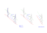 人物モデル化 住宅階段手摺付上り下り DXF