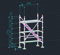 くさび式足場3D