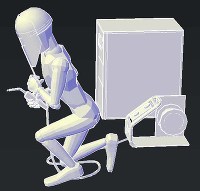 3D 溶接する人
