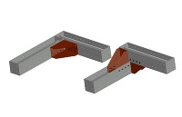 3D支保工　H300-隅部ﾌﾗｯﾄﾋﾟｰｽ