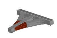 3D支保工　H350-火打受ピース30