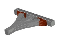 3D支保工　H350-火打受ﾎﾞｯｸｽ